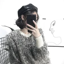 LANMREM осень и зима новые продукты мода сплошной цвет шерсть невинная восьмиугольная шляпа Женская PB290