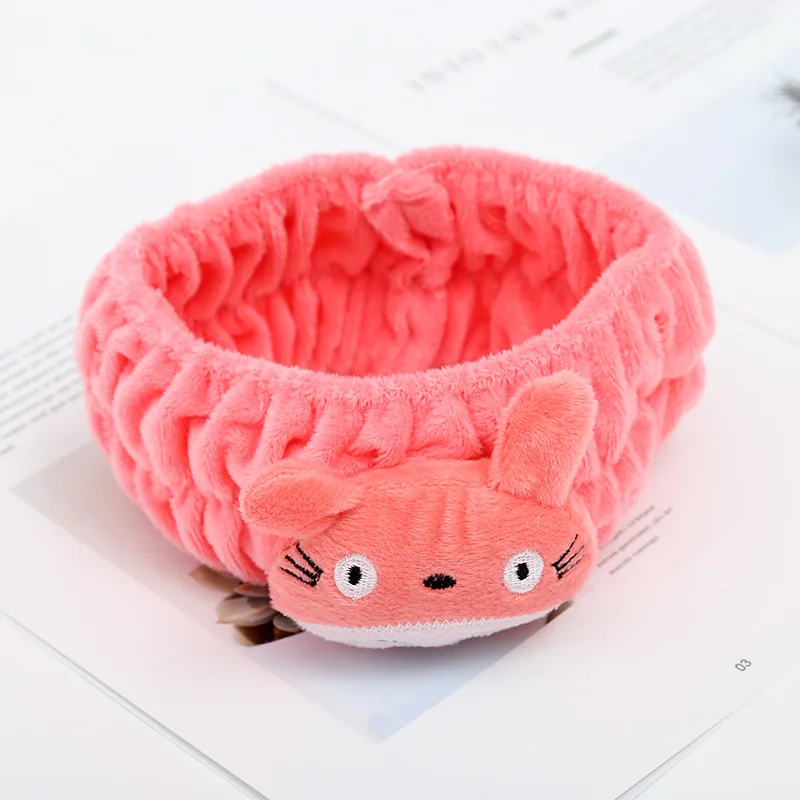 Red Женский головной убор Tonari no Totoro, бант для волос, для девочек, для душа, спа, Totoro, повязка для волос, макияж для волос, милый серый Totoro, эластичные повязки для волос - Цвет: Red