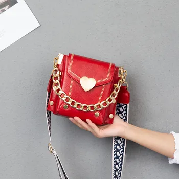 

Fashion Evening Party Rivets Women Crossbody bags Pretty Heart Shape Lock Girls Shoulder Bags Female Purses Tote Bag JD07102