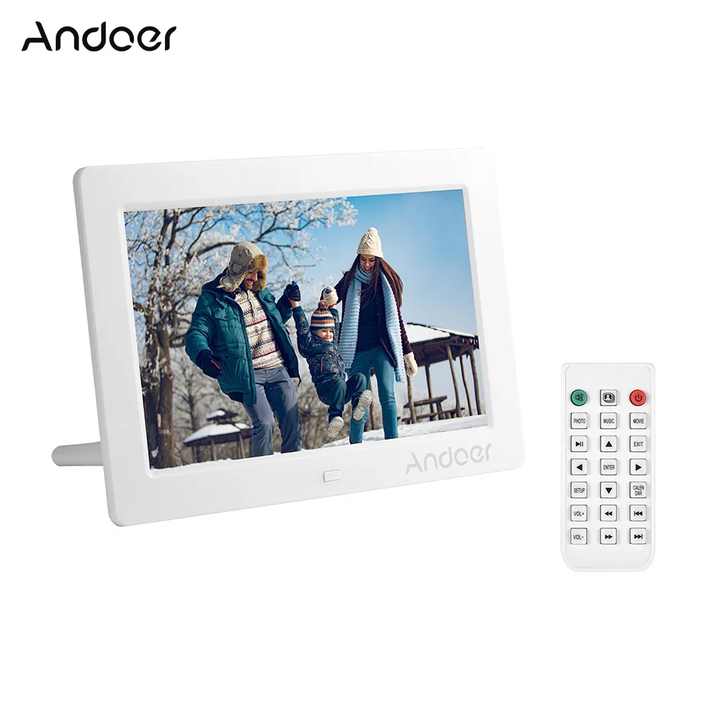 

Andoer IPS LED Digital Photo Frame Desktop Electronic Album High Resolution Supports Music/ Video and more with Remote Control