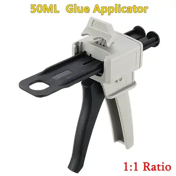 

Glue G un 50ml Two Component AB Epoxy Sealant Glue Applicator Glue Adhensive Squeeze Mixed 1:1 Manual G un Dispenser