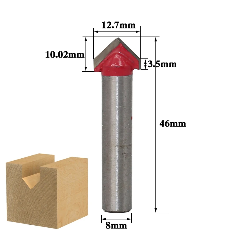 12 шт./компл. Концевая фреза 8 мм хвостовик фрезы по дереву маршрутизатор бит деревянные Резак Карбид чубуком мельница Деревообработка