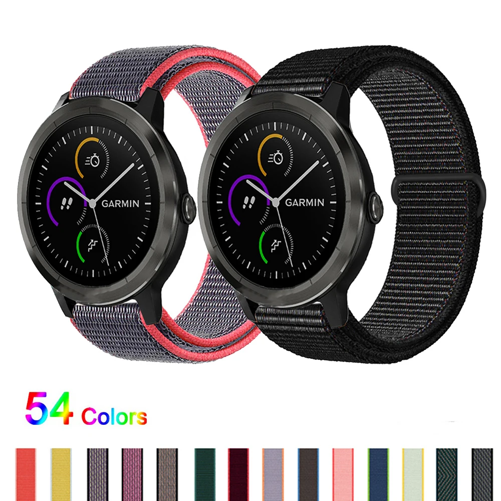 Нейлоновый ремешок для Garmin Vivoactive 3/CAME SQ Forerunner 245/645 Vivomove HR GarminMove Luxe/стильный браслет