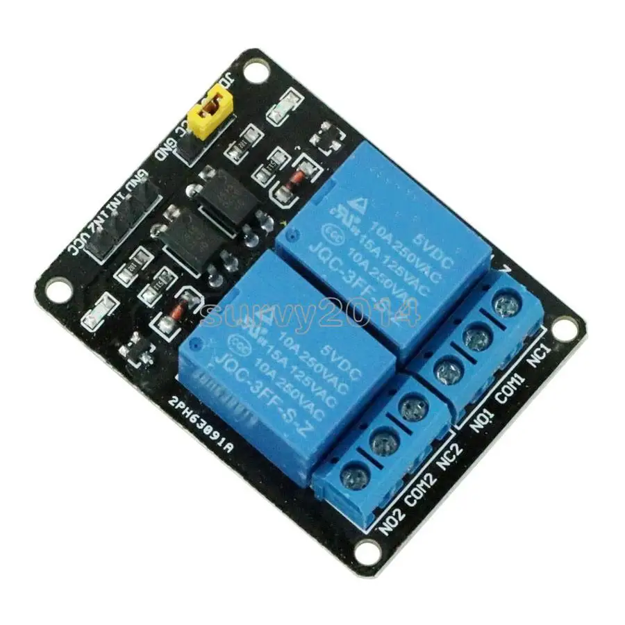 5v Two 2ch 2 Channel Relay Module Board With Optocoupler For Arduino