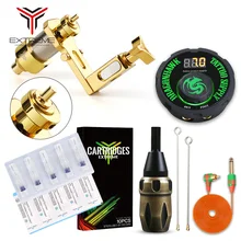 Полный профессиональный набор для татуировок роторная машина Экстремальный Набор картриджей иглы lcd источник питания для татуировок