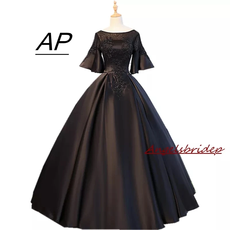 

ANGELSBRIDEP платье Quinceanera с глубоким вырезом 15 вечерние официальные Аппликации атласные вечерние платья принцессы знаменитости