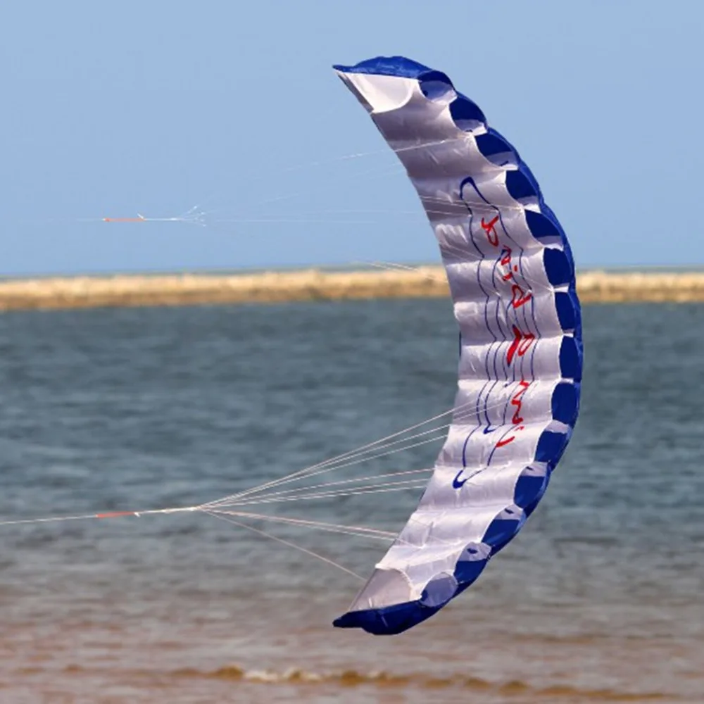 1.4m Dual Line Mix Color Stunt Parachute Soft Parafoil Sail Surfing Kite Sport Kite Huge Large Outdoor Activity Flying Kite
