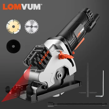 

LOMVUM Electric Power Tool Electric Mini Circular Saw With Laser Multi-function Circular Saw For Cutting Wood Saw Blade