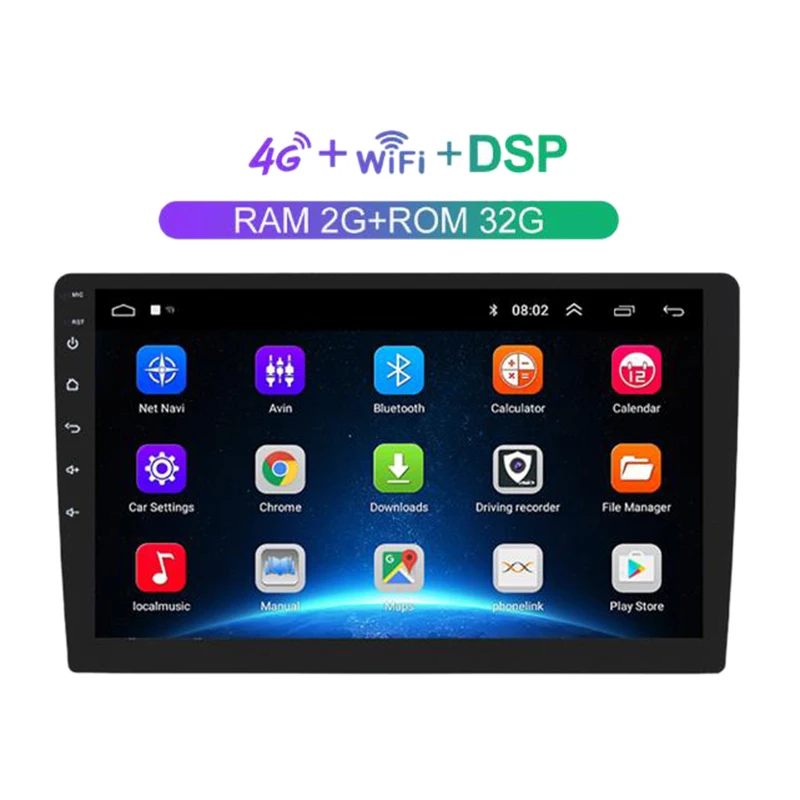 2 Din 10,1 дюймов Android 9,1 Автомобильное универсальное Радио Стерео 2.5D экран gps навигатор 2G+ 32G 4G wifi DSP карта Bluetooth автомобильное радио Mul