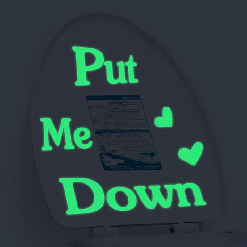 Светящаяся наклейка &quotLet Me Down" качественная Водонепроницаемая Настенная