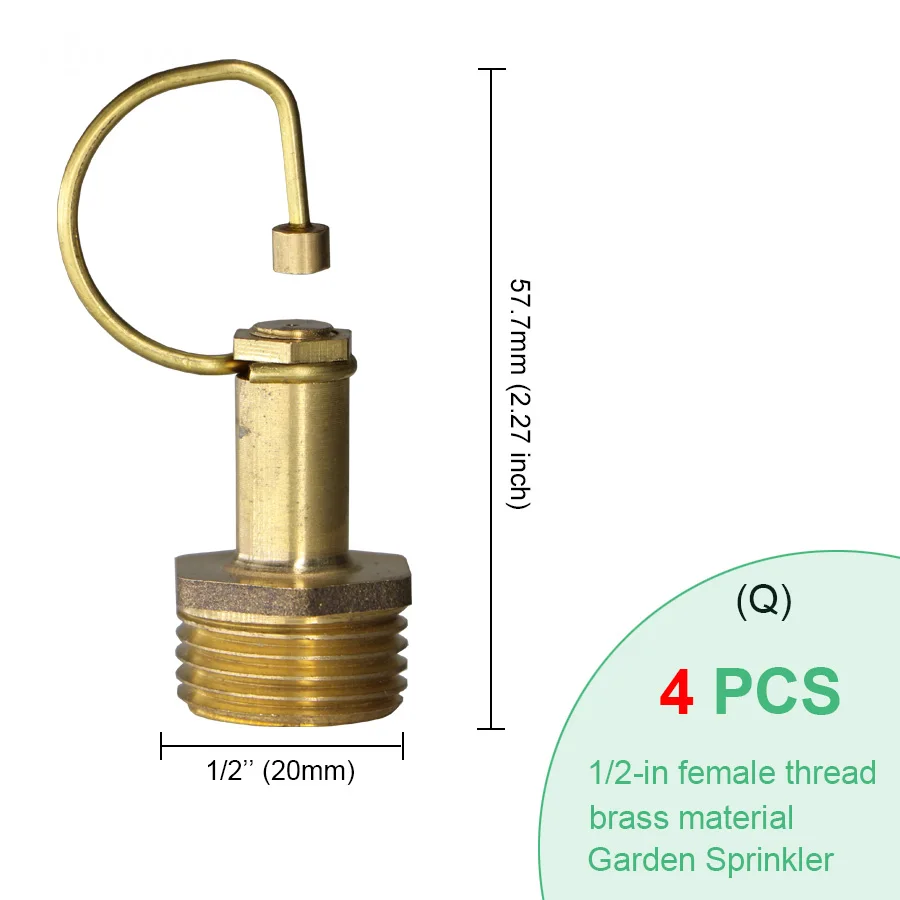 MUCIAKIE, латунная насадка, садовый распылитель, спрей, медная система охлаждения, насадка, оросительная нить, инструменты для полива тумана - Цвет: 4pcs - q