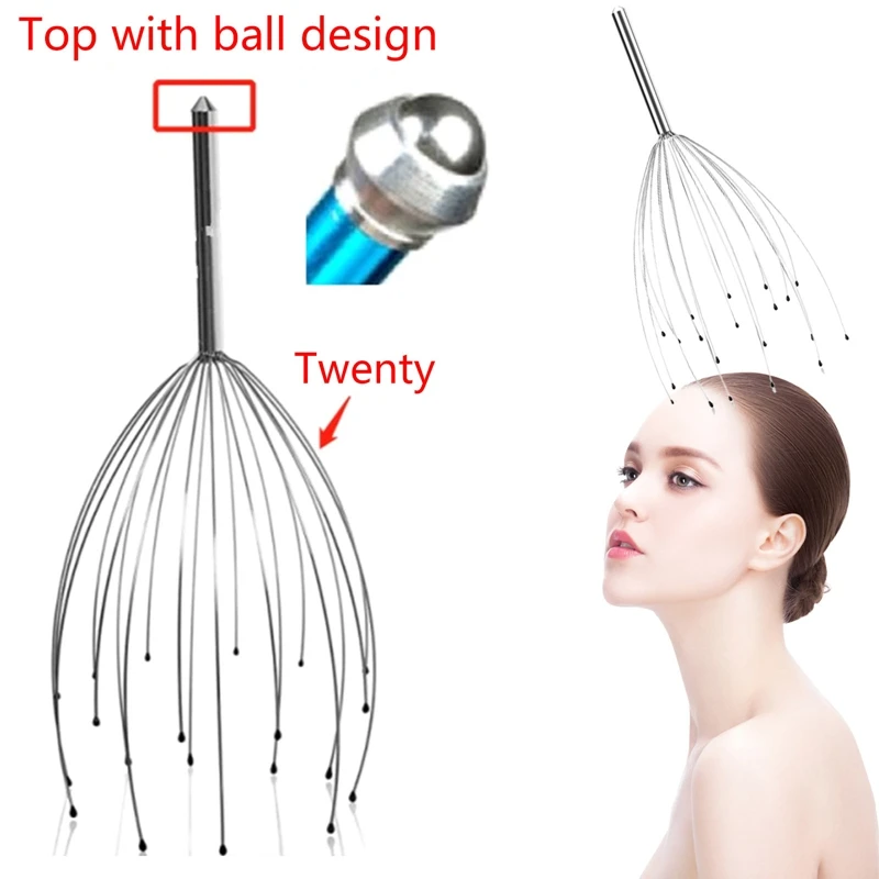 Массажер для головы с 20 когтями ручной массажный скребок глубокой релаксации спа