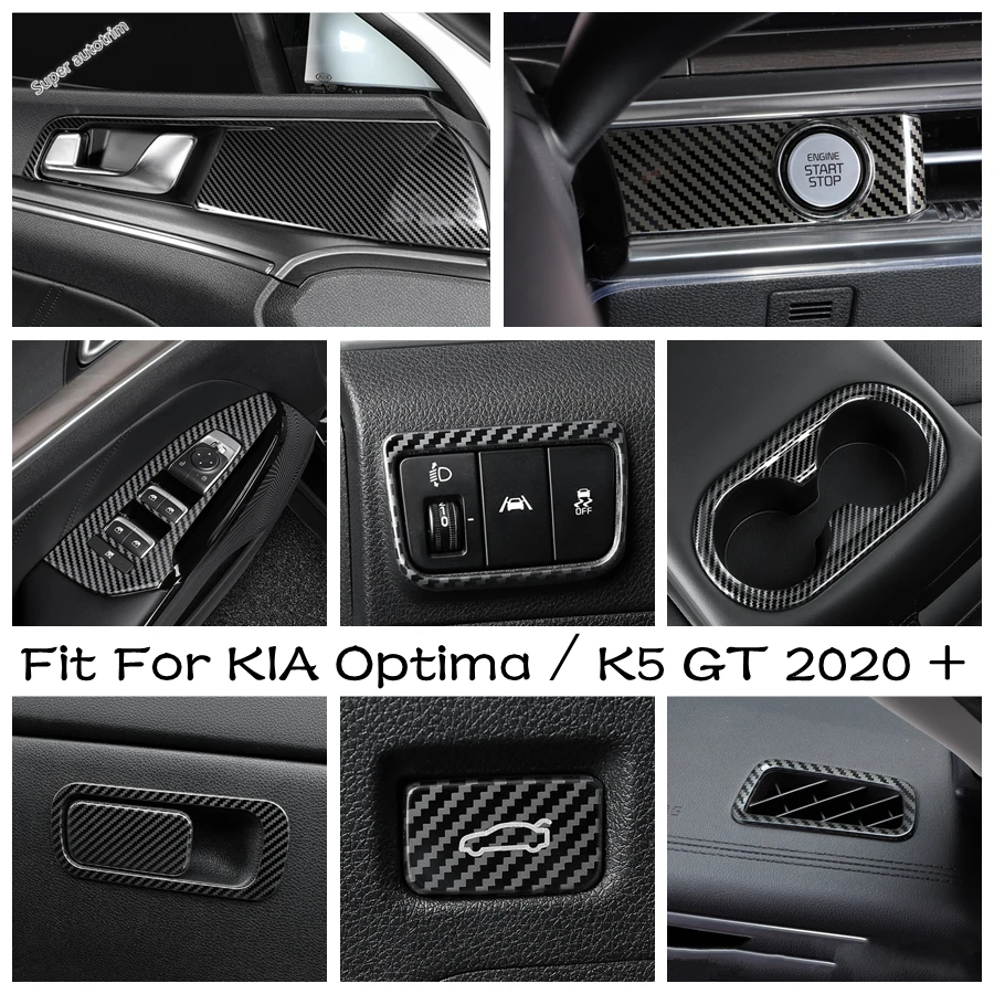 

Window Lift / Water Cup Panel / Glove Box / Start Stop Button Cover Trim Interior Accessories For KIA Optima / K5 GT 2020 -2022