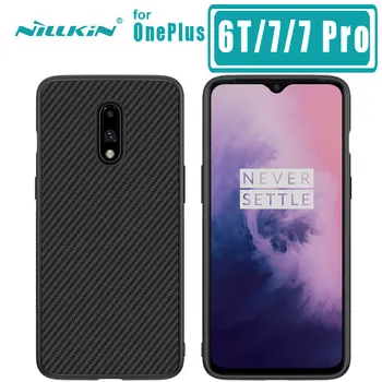 

for OnePlus 7 7Pro 6T 6 Case Nillkin Synthetic Fiber Back Cover Phone Case Iron Sheet for Oneplus 7 Pro 7 6 6T Nilkin Case