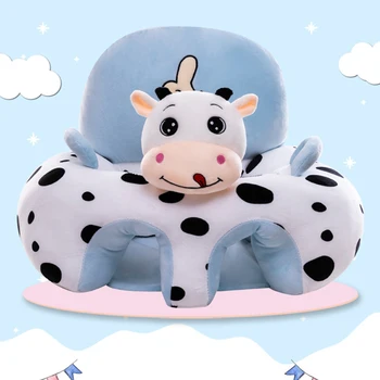 

Cartoon Baby Sofa Support Seat Cover Chair Cow Animals Shape Learning to Sit Feeding Chair Seat Toddler Nest Puff with Cotton