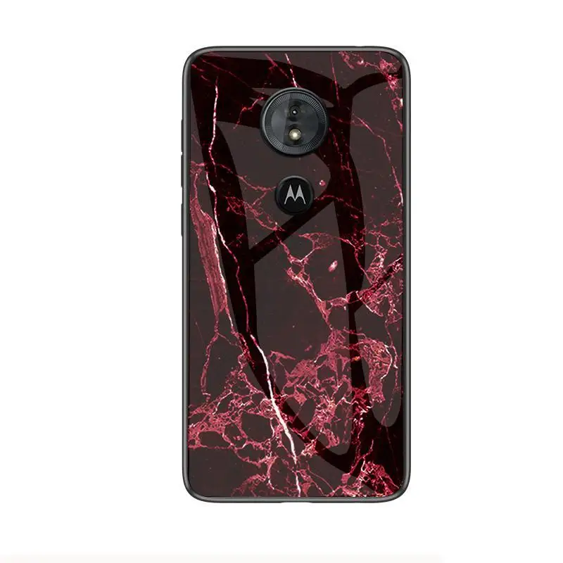 Мраморный чехол из закаленного стекла для Motorola Moto G6 Play чехол Moto G6 Plus чехол для Moto G5 G5s G6plus силиконовый Жесткий Бампер для телефона - Цвет: 6