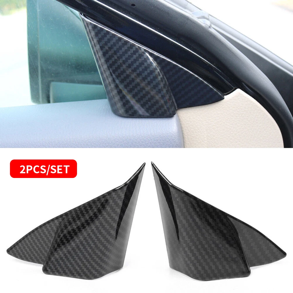 

2Pcs Front Door Triangle Cover Trim Window A Pillar Frame Cover Decor For Toyota Camry 2018 Carbon Fiber ABS Interior Mouldings