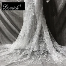 1 ярд новая полиэфирная пряжа вышитая жаккардовая Сетка кружевная ткань высокого класса платье/женское кружево/свадебная ткань с вышивкой