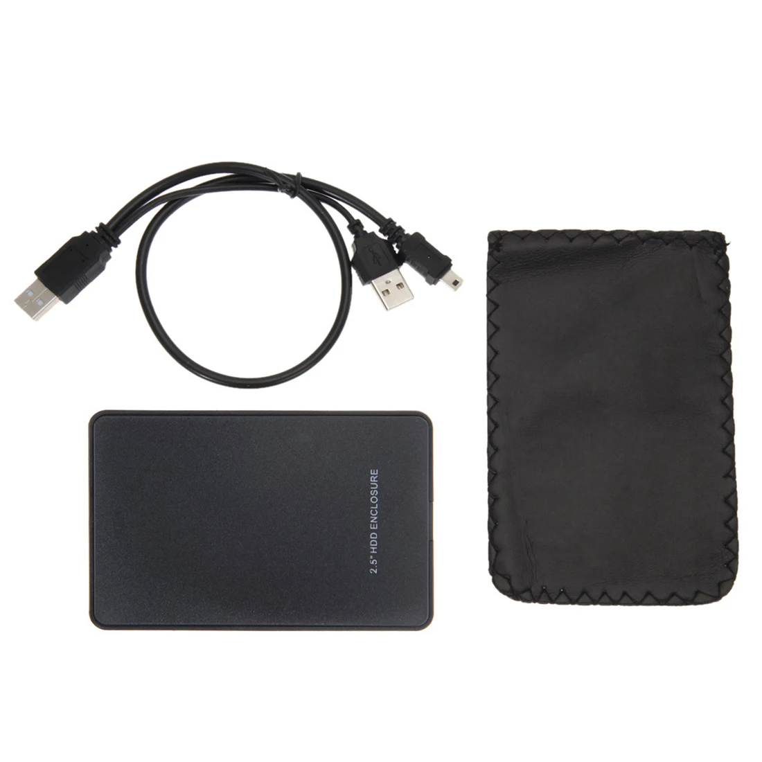 XT-XINTE 2,5 дюйма USB 2,0 SATA HDD Box мобильный SSD жесткий диск Внешний корпус Чехол Поддержка 2 ТБ передача данных инструмент для резервного копирования - Цвет: Черный