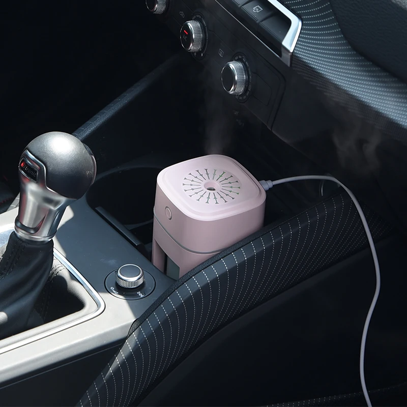 Mini Fluorescence Humidifier Essential Oil Diffuser 240ml Aroma Lamp LED Night Light USB Ultrasonic Fogger Car air freshener