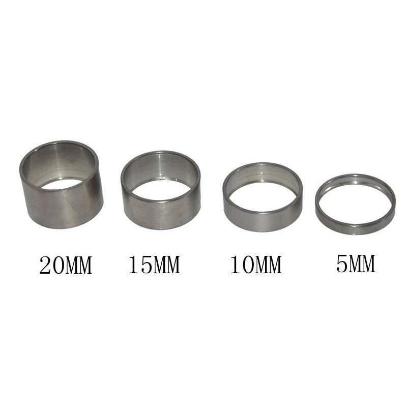 

4pcs Ultra-light Titanium Ti Bicycle Headset Spacer Bicycle Headset Stem Spacers 1-1/8" (5/10/15/20mm)
