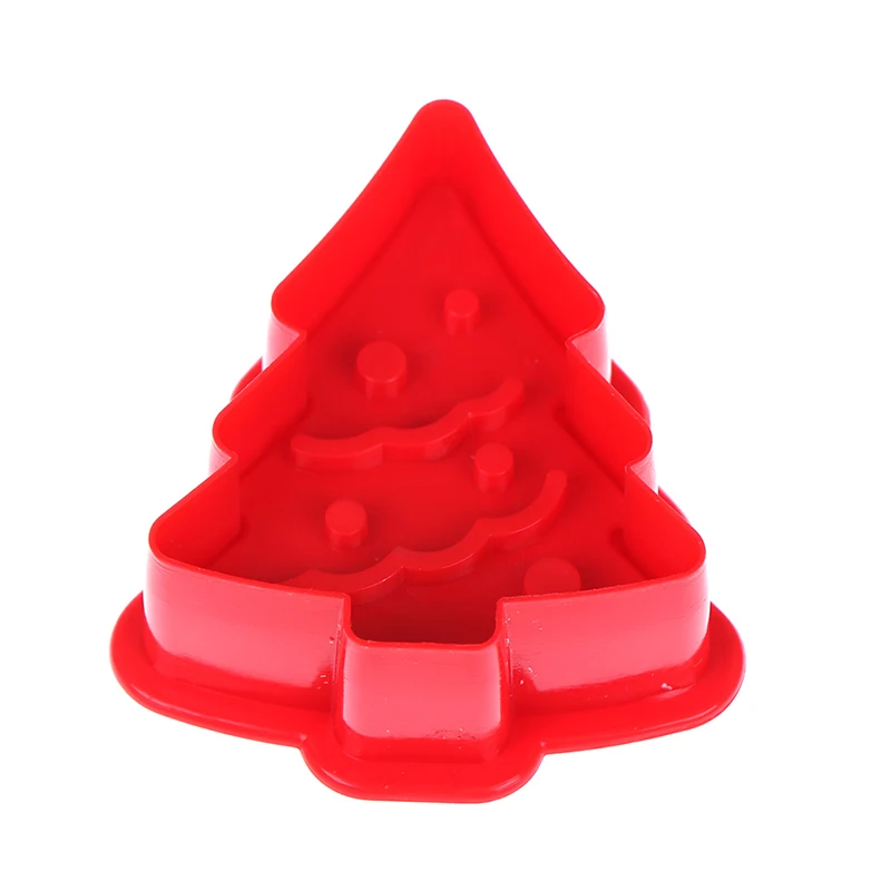 4 Pcs/Set Cookie Stamp Biscuit Mold 3D Cookie Plunger Cutter DIY Baking Mould Gingerbread Home Christmas Cutters cookie cutter baking mold cookie mould cookie printing mold