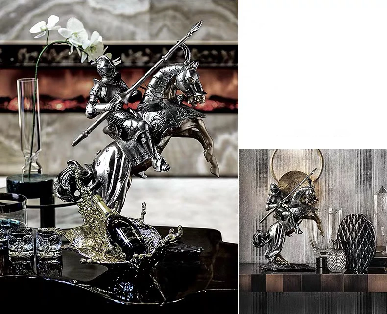 Home living room wine cabinet office model room decorations crafts European creative knight armor decoration 18 微信图片_20200205151425
