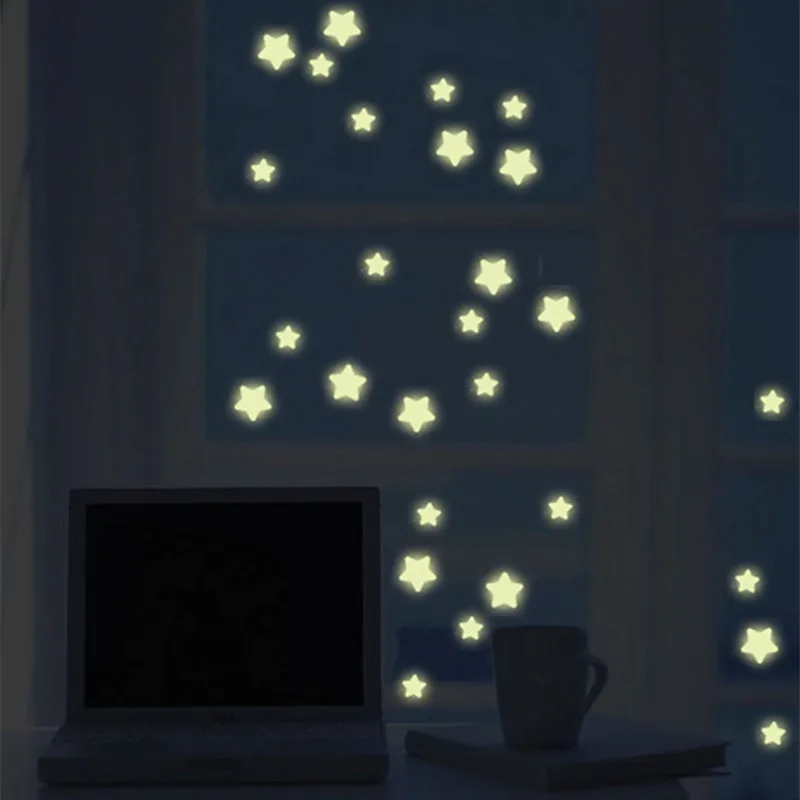 Galaxy Starry Sky Luminous Stickers for Home Kids Room Decoration Cartoon Planets Stars Moon Wall Decals Glow in the Dark House