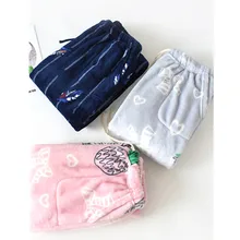 Fdfklak пара фланелевых теплых штанов осень зима новые спальные штаны домашние штаны женские брюки пижамы одежда для отдыха