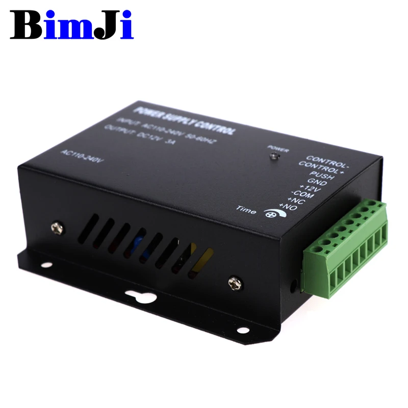 Черный DC 12V 3A дверной контроль доступа системный переключатель питания трансформатор переменного тока 110~ 240V Время задержки Макс 15s высокое качество - Цвет: Черный