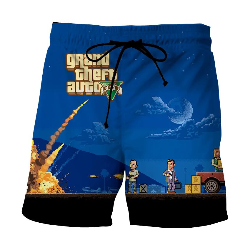 

Selling 2020 new Grand Theft Auto Game mens swimming shorts Beach short summer Board Shorts Shorts Swim Surfing funny clothes