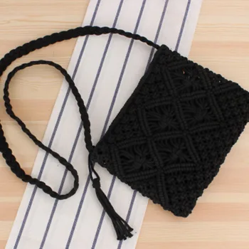 

Woman Beach Bag Bohemia Straw Clutch Purses Elegant Female Braided Wallet Ladies Tassels Summer Knitted Envelope Bag 2020
