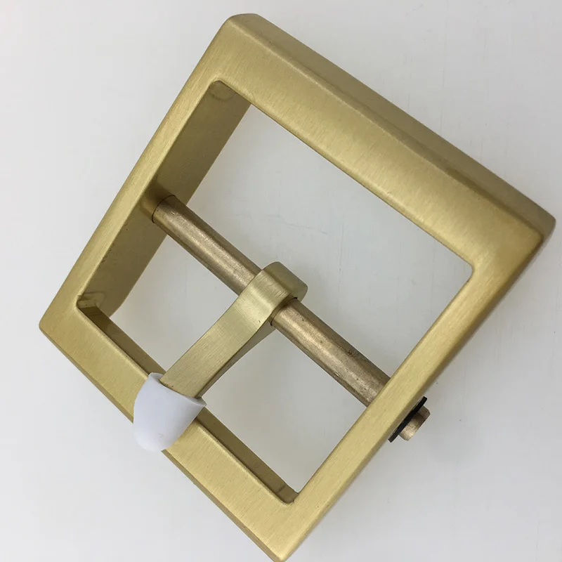 Meetee 1pc ID40mm Pure Copper Brass Belt Buckle Head Detachable Retro Pin Buckles DIY LeatherCrafts Belt Decor Accessories YK156
