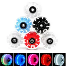 Double-row Roller Skates Luminous Wheel Roller Skates Flashing Wheels Four-wheel Roller Skates Accessories Wear-resistant Roller