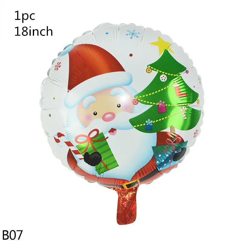 b07 Рождественская вечеринка Globos фольгированный шарик, мультфильмы Санта-Клаус Снеговик баллон Свадьба День рождения декорат детский душ Рождественское украшение - Цвет: b07