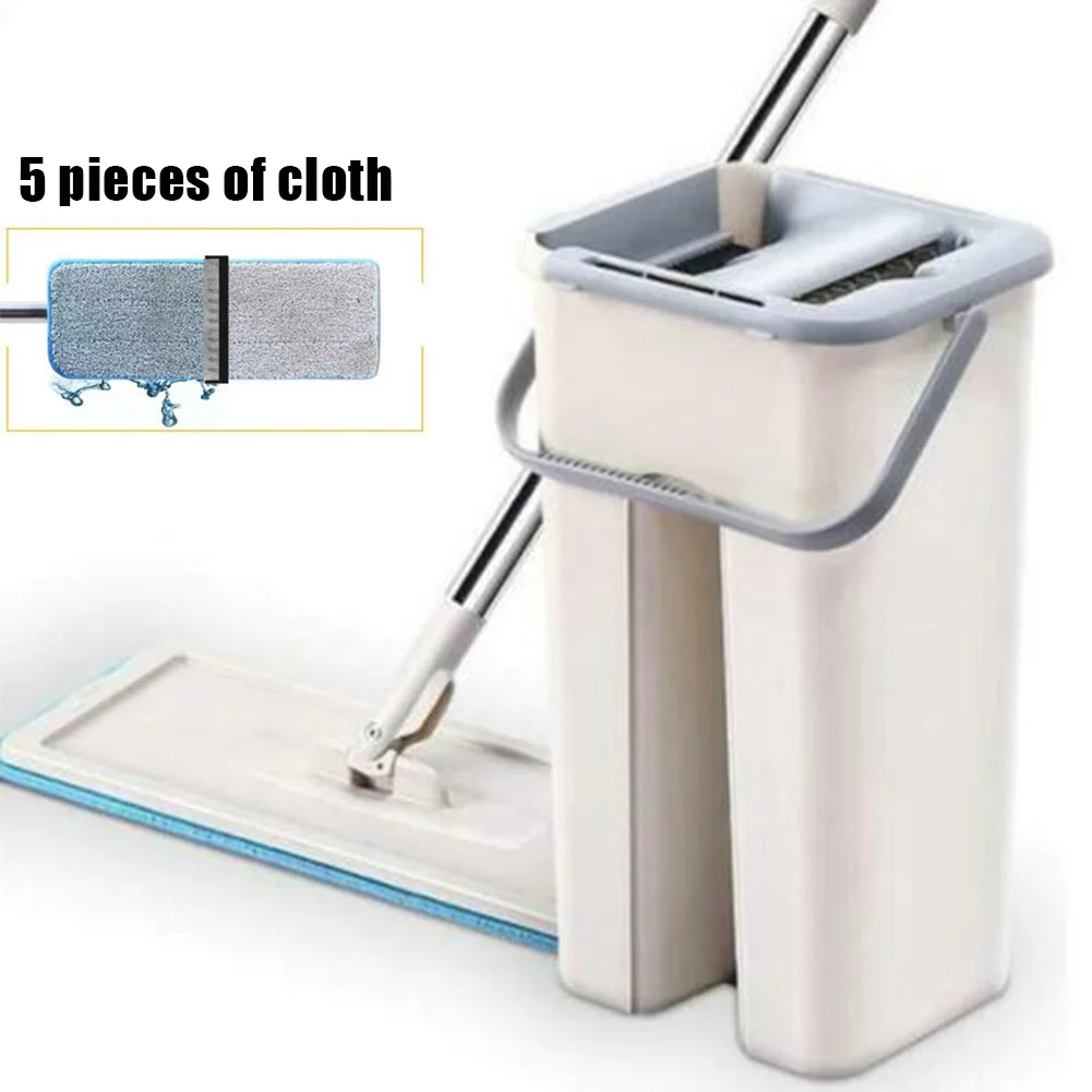 5pcs mop cloth set Мастер пыли Швабра набор инструментов для очистки легко мыть плитка мраморный пол для дома кухня LB88 - Цвет: 5pcs mop cloth set