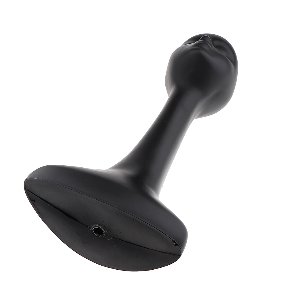 1Pcs 57cm Tall Wig Head, Black Mannequin Female Long Neck Head Model For Hair Hat Wig Glasses Stand Display