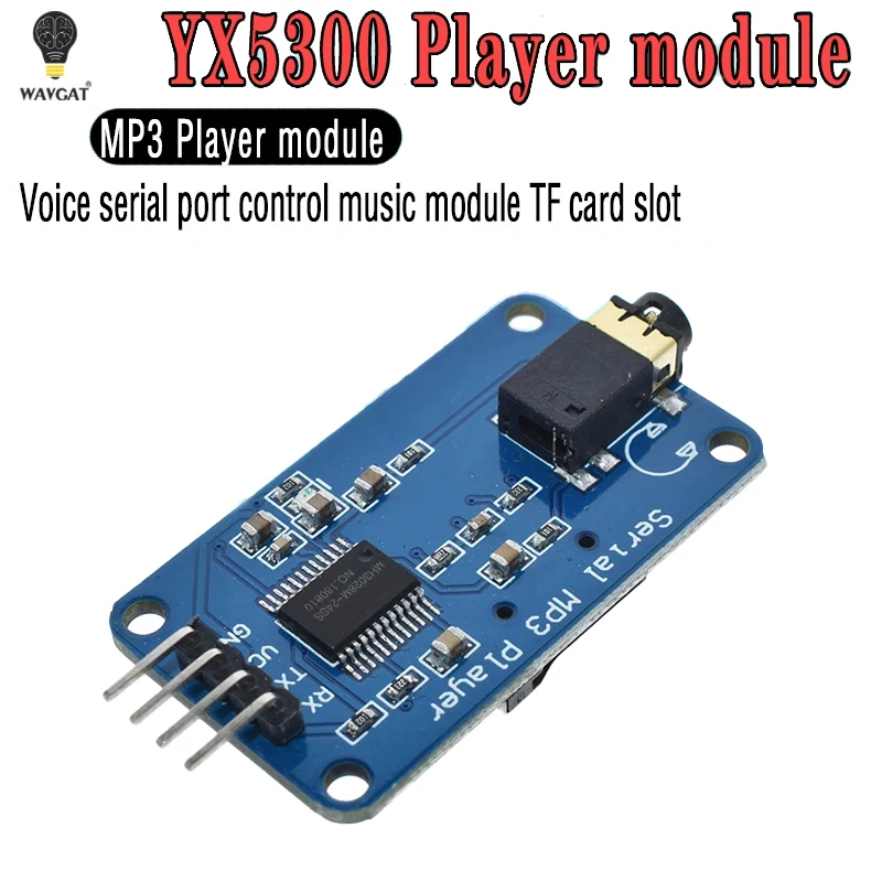 YX5300 UART TTL серийный модуль управления MP3 плеером Поддержка MP3/WAV Micro SD/SDHC карты для