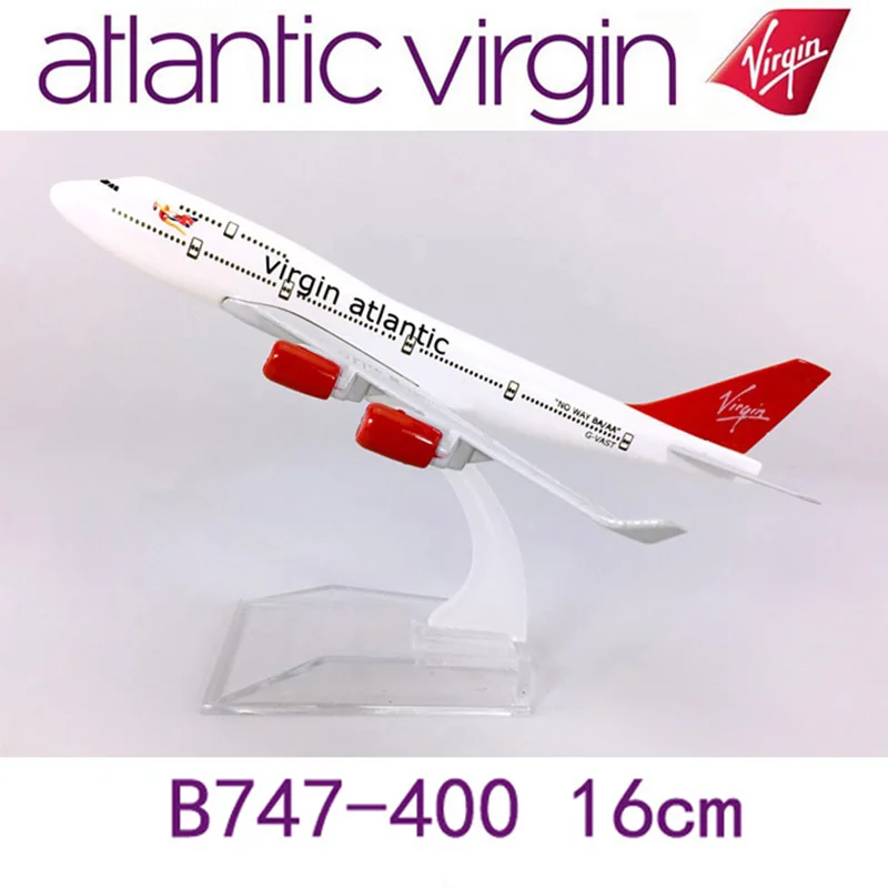 Коллекция 1:400 масштаб 16 см Британский Virgin Atlantic Airlines B747 400 модель самолета откатная