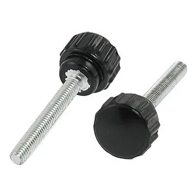 

Replacement 4mm Male Thread 40mm Height Knurled Grip Knob 5 Pcs