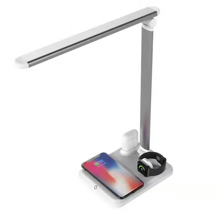 

Aluminium Alloy Fast Charge Wireless Charging Four-in-One Fast Wireless Charger 7.5W Fast Charge Lamp Wireless Charger