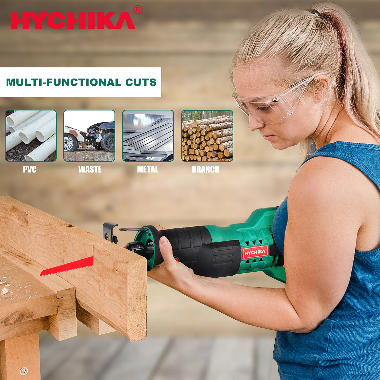 Lotsbestemming hardwerkend Uitrusten Hychika 18V/20V Elektrische Zaag Reciprozaag Met Zaagbladen Jigsaw  Kettingzaag Gereedschap Voor Hout Diy Elektrische gereedschap Power Tool| Elektrische zagen| - AliExpress