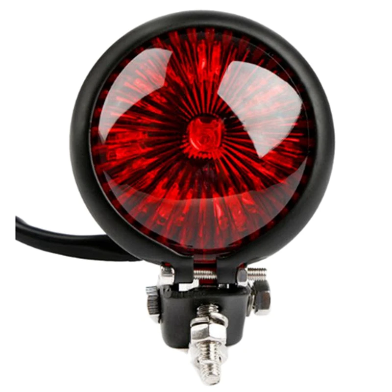 Красный 12 в светодиодный черный Регулируемый кафе-гонщик стиль стоп-сигнал, сигнал заднего хода мотоциклы мопеды Тормозная задняя лампа задний фонарь для Harley Choppe