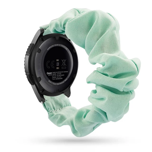 Scrunchies Elastic Watch band 20mm 22mm For samsung galaxy watch 3 41mm 45mm For huawei watch GT2 Pro bracelet For Amazfit Bip green
