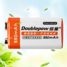 9V 6F22 550mAh литиевая аккумуляторная батарея для мультиметра микрофонного пульта дистанционного управления