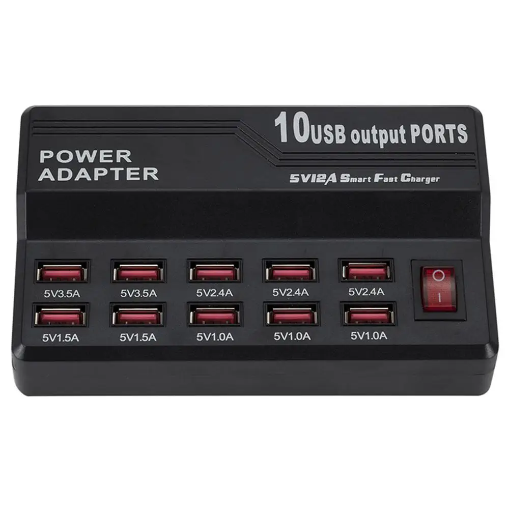 

4 Ports/10 Ports USB Power Fast Charging Station Multiports AC Adapter Phone Charger for iPhone iPad Xiaomi Huawei EU/US/UK/AU