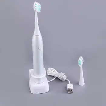 

T9 Sonic Vibration Rechargeable Electric Toothbrush + 2 Heads for Smartsonic+ Exquisitely Designed Durable Gorgeous