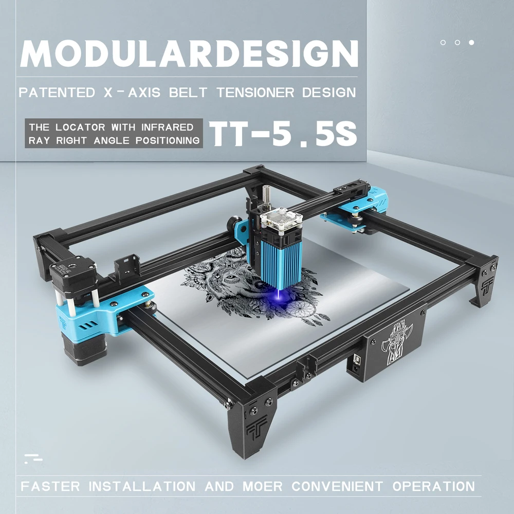 cheap!!!- Russian TT-5.5S 40W laser engraving machine compresses the
spot and high precision woodworking cutting metal leather
