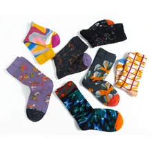 

Warm Harajuku Cartoon Cotton Winter Socks Skate Casual Men Women Couple Socks Kawaii Cute Short Happy Personality Funny Socks