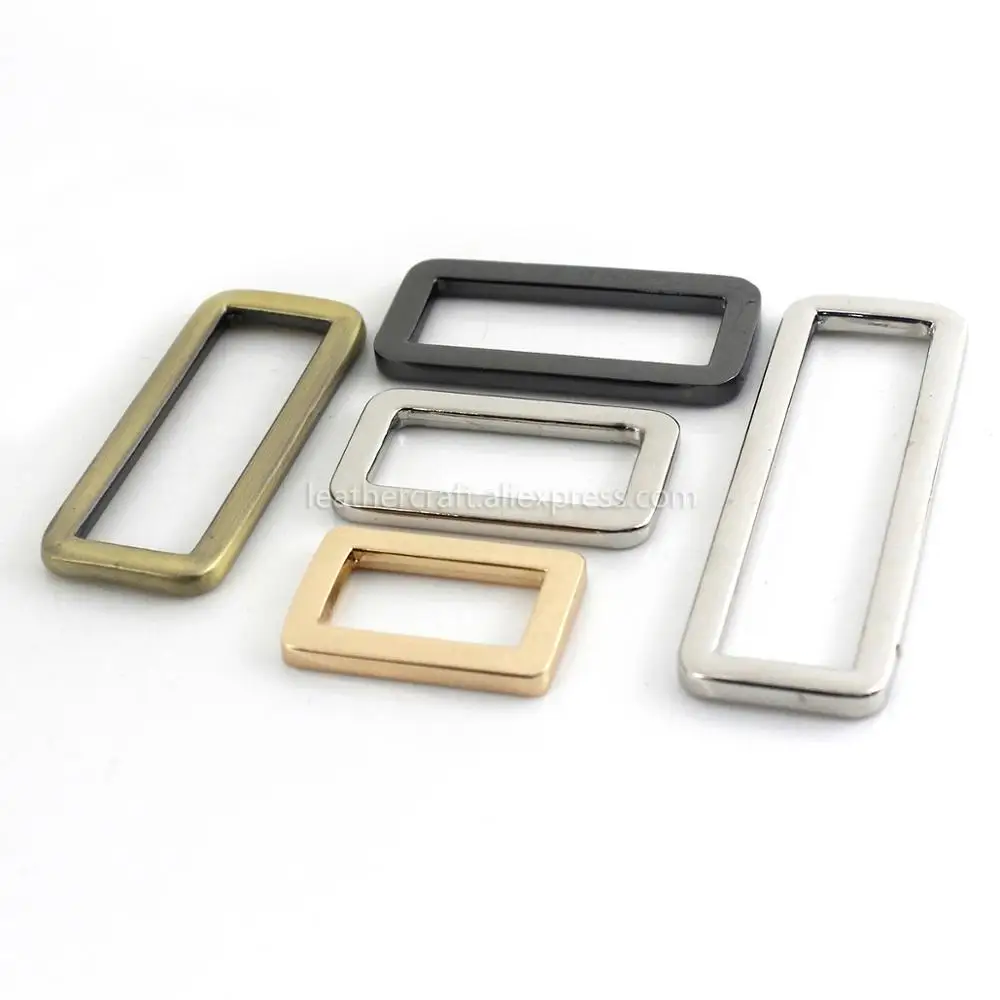 Metal Rectangle Ring Buckles - 2 X 0.75 Inch, Non-Welded, For Bag Straps, Belts, Purse Hardware
